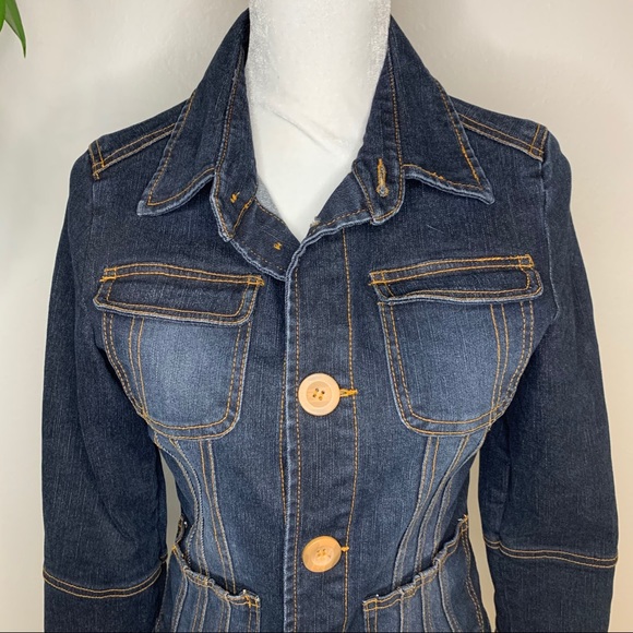 Anthropologie Tulle Petite Jean Jacket. - Picture 4 of 6